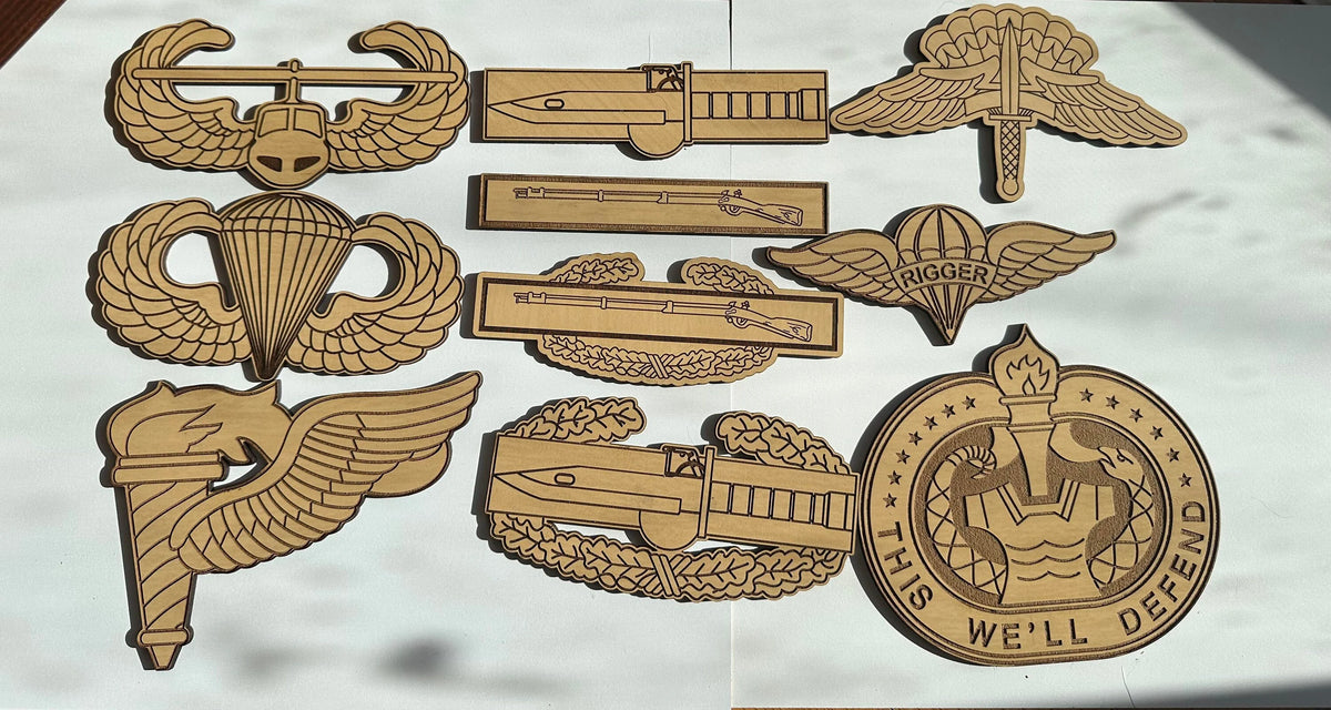 US Army Skill Badge Wall Hangings