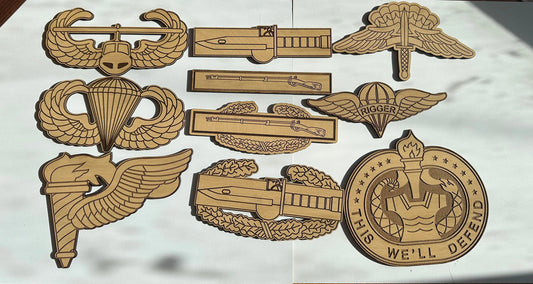US Army Skill Badge Wall Hangings
