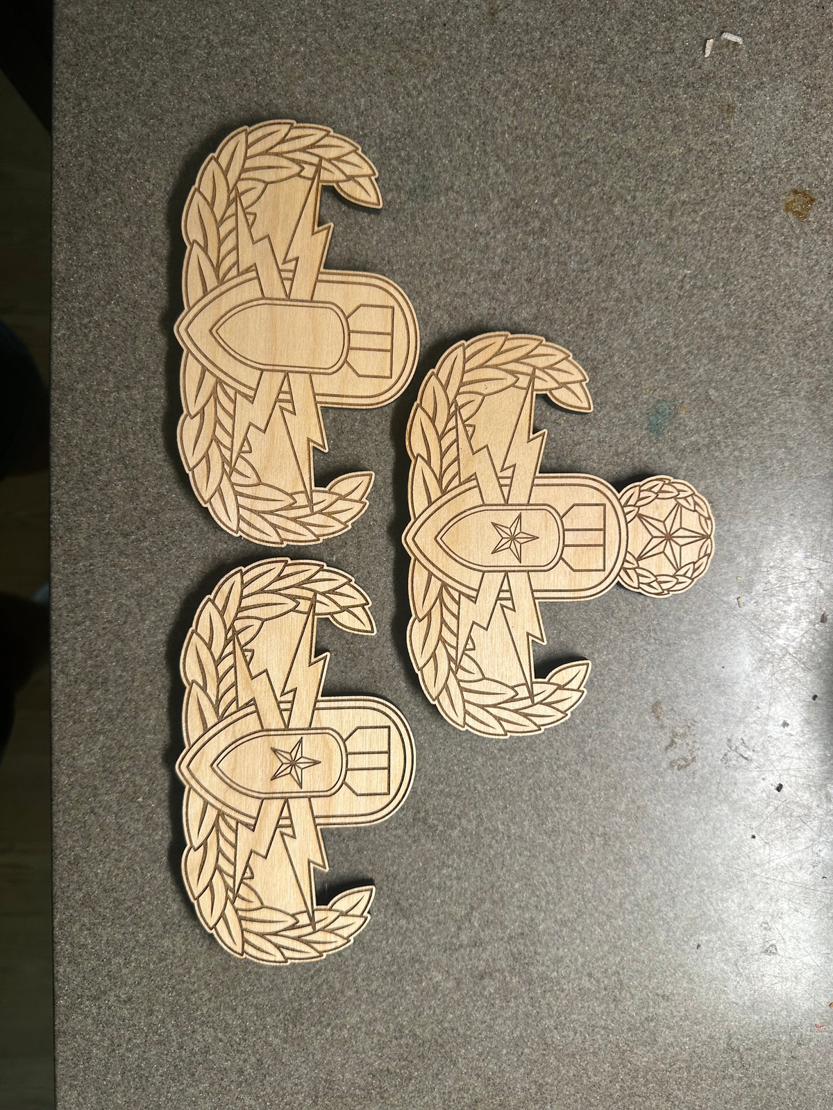 U.S. Army EOD Badge Wooden Wall Hangings