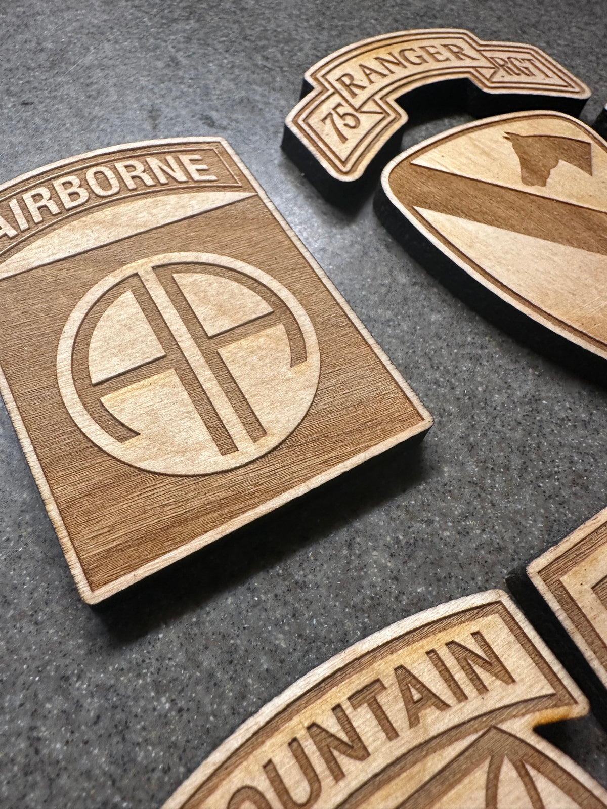 U.S. Army Wooden Patch Wall Hangings