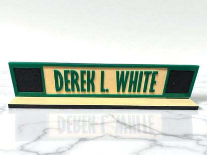 Personalized 17" Wood & Acrylic Military Name Plate