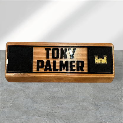 Interchangable Desk Wedge Nameplate
