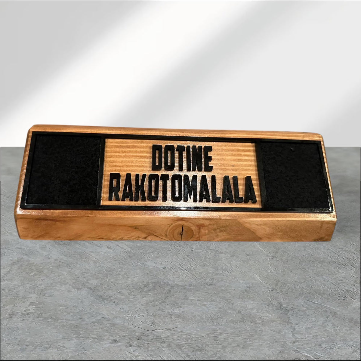 Interchangable Desk Wedge Nameplate