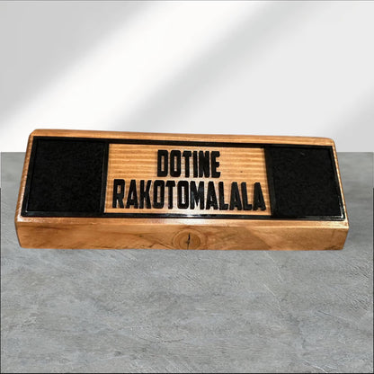 Interchangable Desk Wedge Nameplate