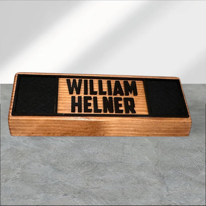 Interchangable Desk Wedge Nameplate