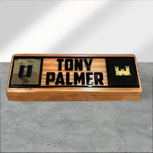 Interchangable Desk Wedge Nameplate