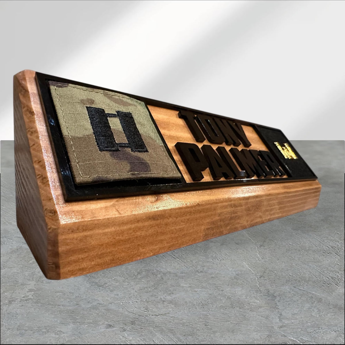 Interchangable Desk Wedge Nameplate