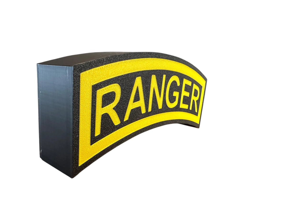 U.S. Army Ranger Tab 3D Printed LED Light Box