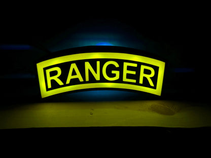 U.S. Army Ranger Tab 3D Printed LED Light Box