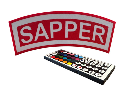 U.S. Army Sapper Tab 3D Printed LED Light Box